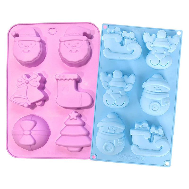 Grand moules en silicone pour gâteaux de Noël (lot de 2)