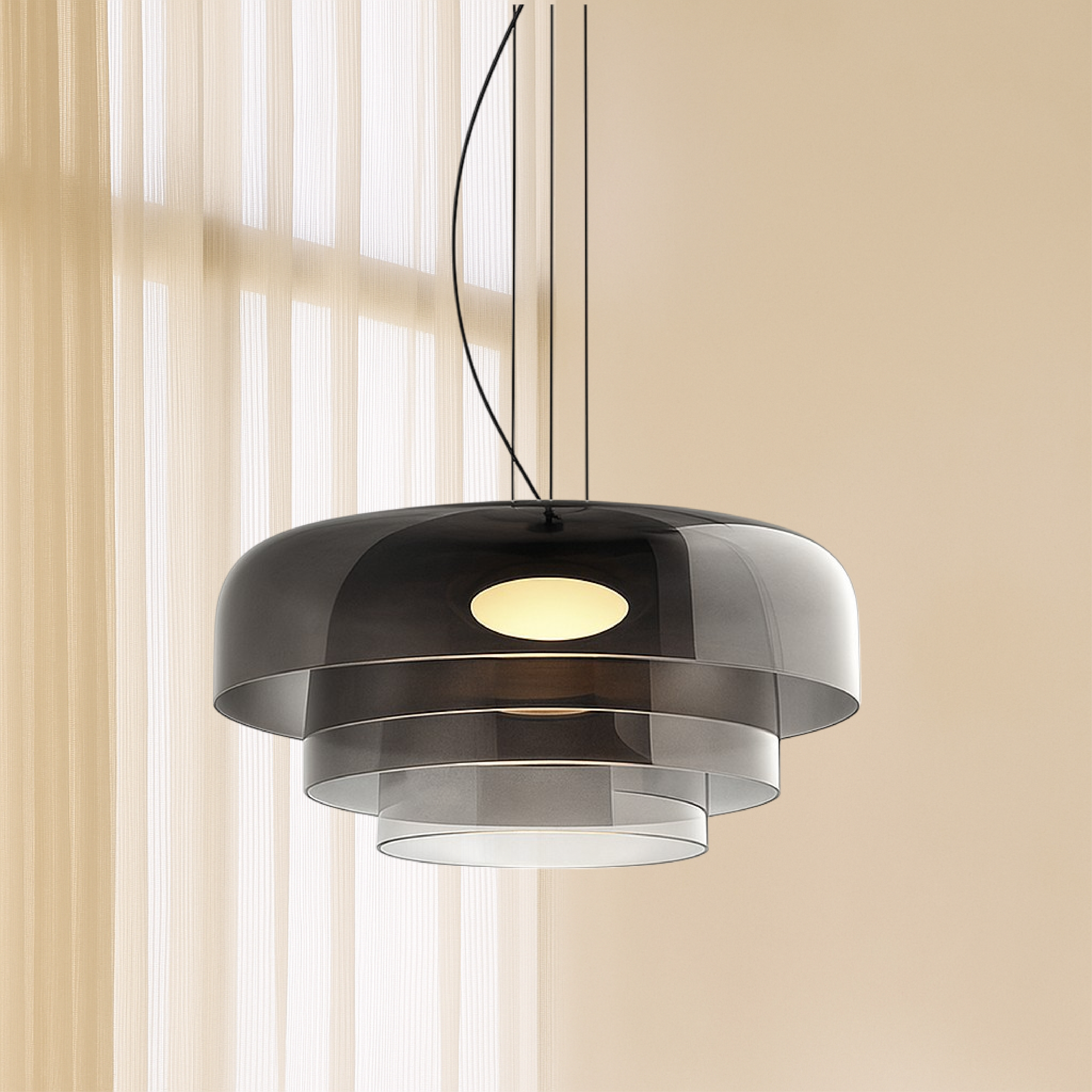 Glass pendant lamp