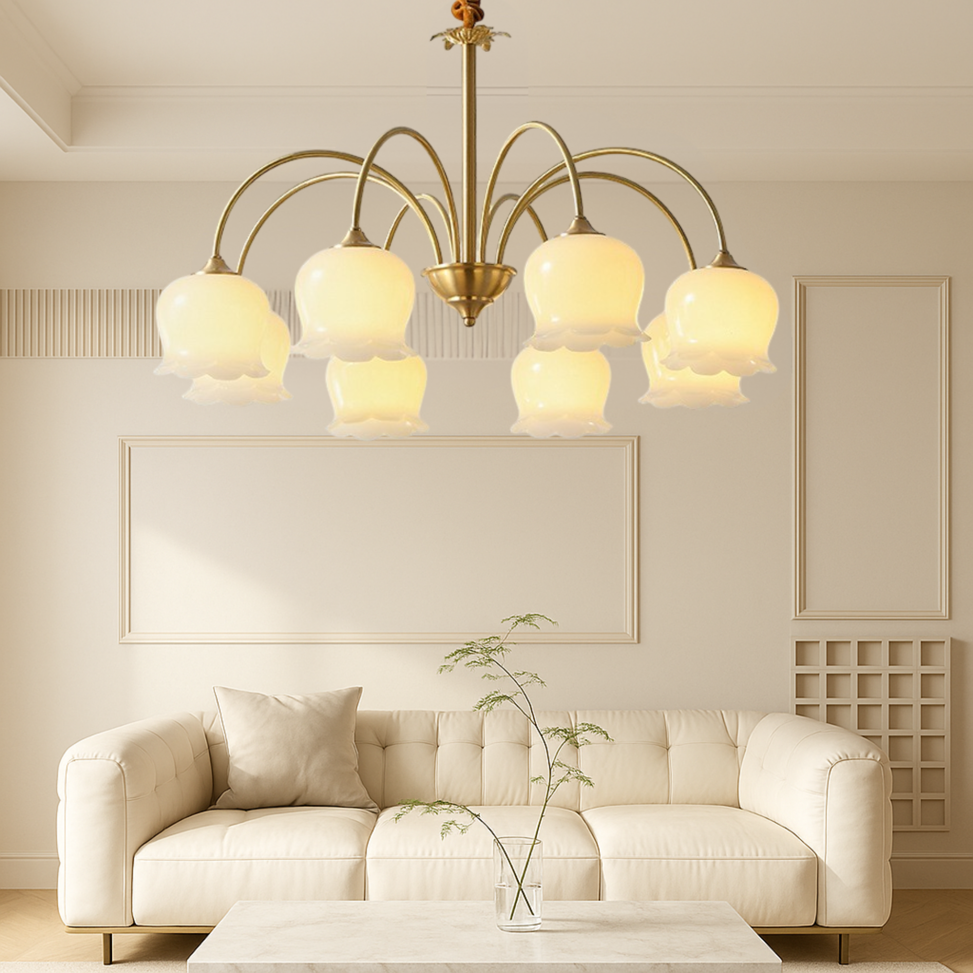 French copper chandelier