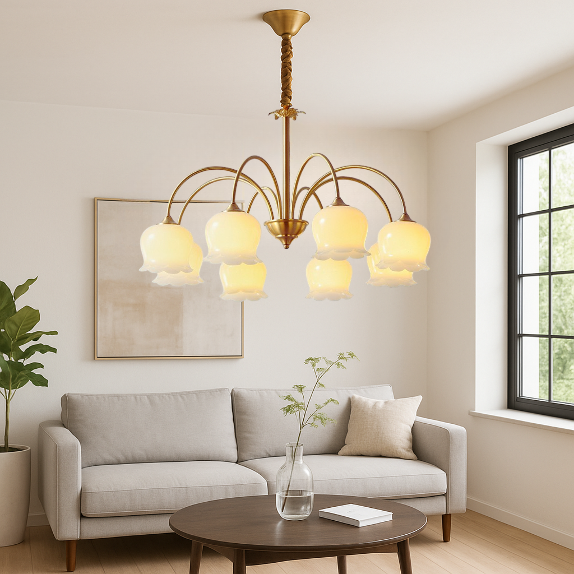 French copper chandelier