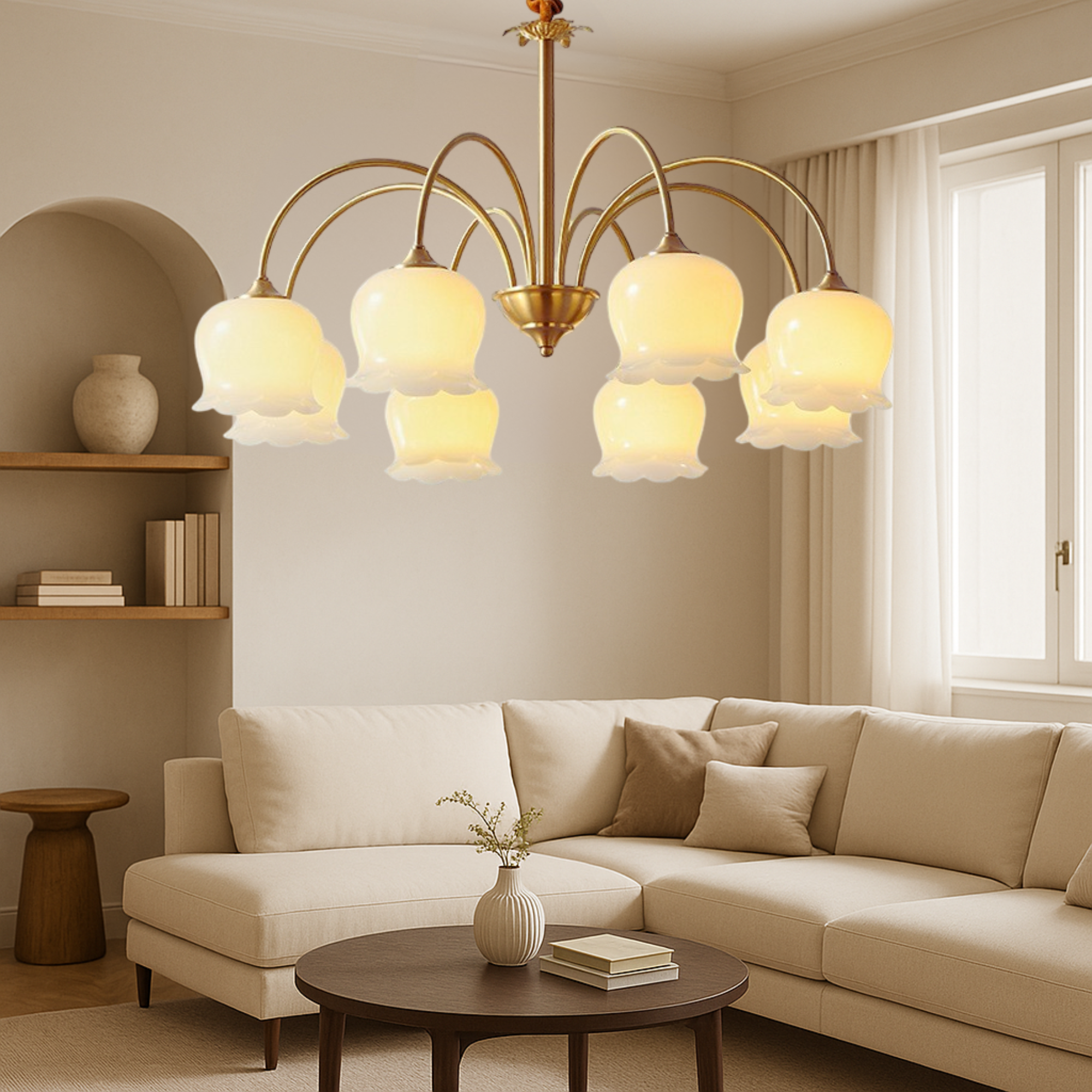 French copper chandelier