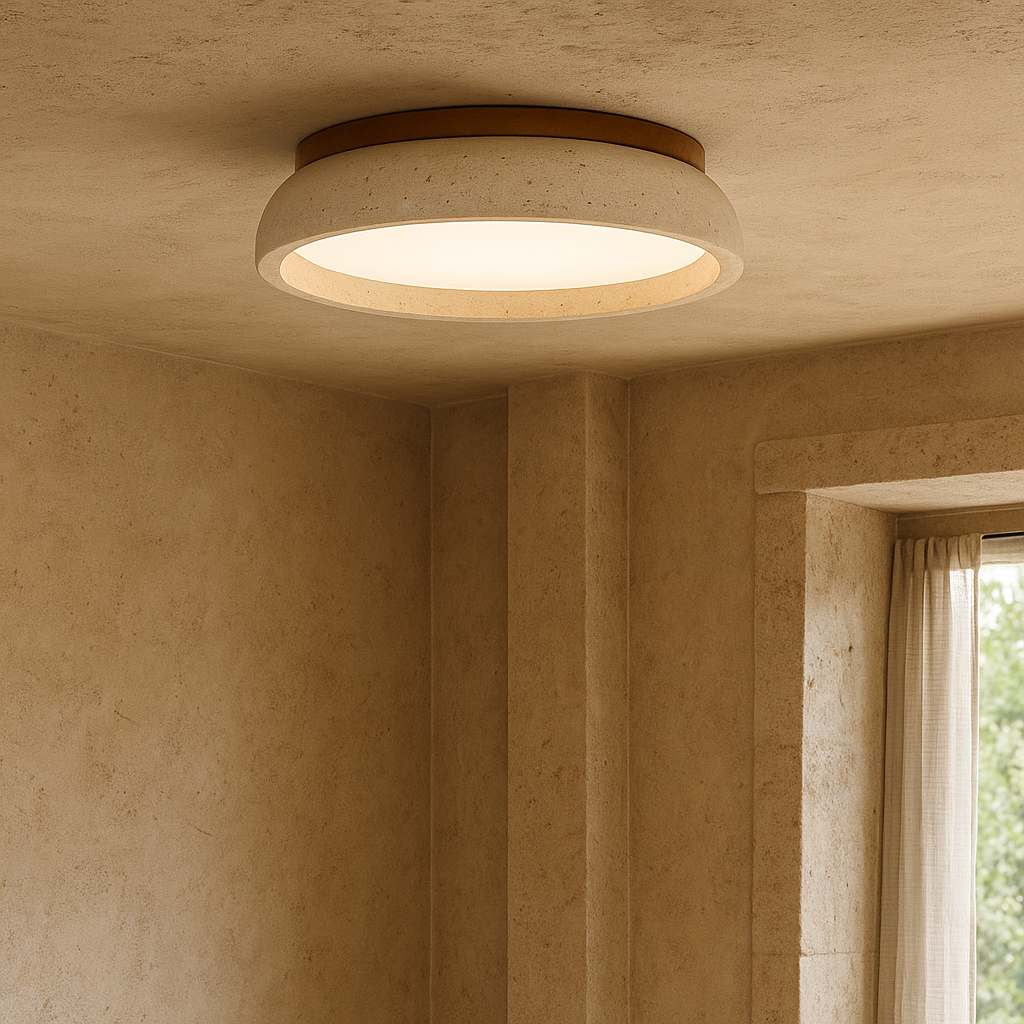 Travertine Ceiling Light Piedra