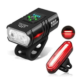 2 Powerful Bike Lights 1000 Lumens - Waterproof Front and Rear Lighting