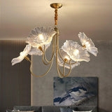 Lotus Glass Leaf Chandelier