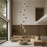 10-Head Crystal Staircase Chandelier