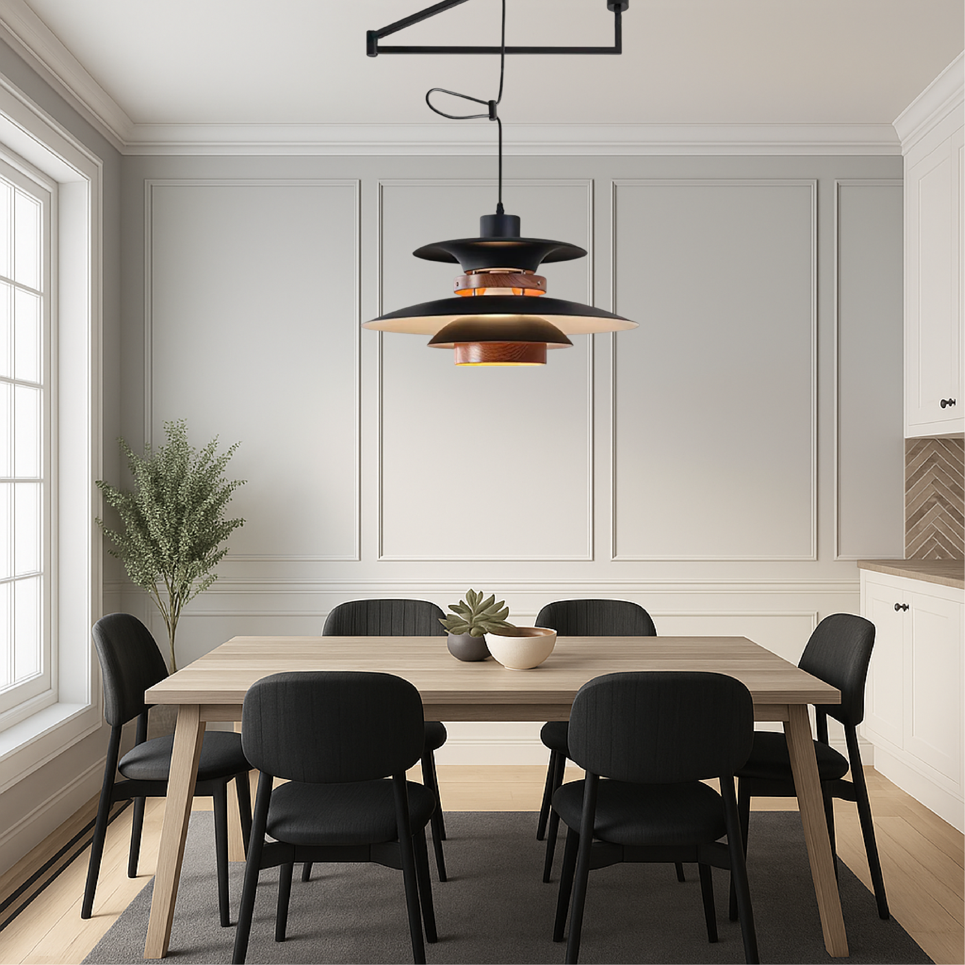 Merado articulated arm pendant lamp