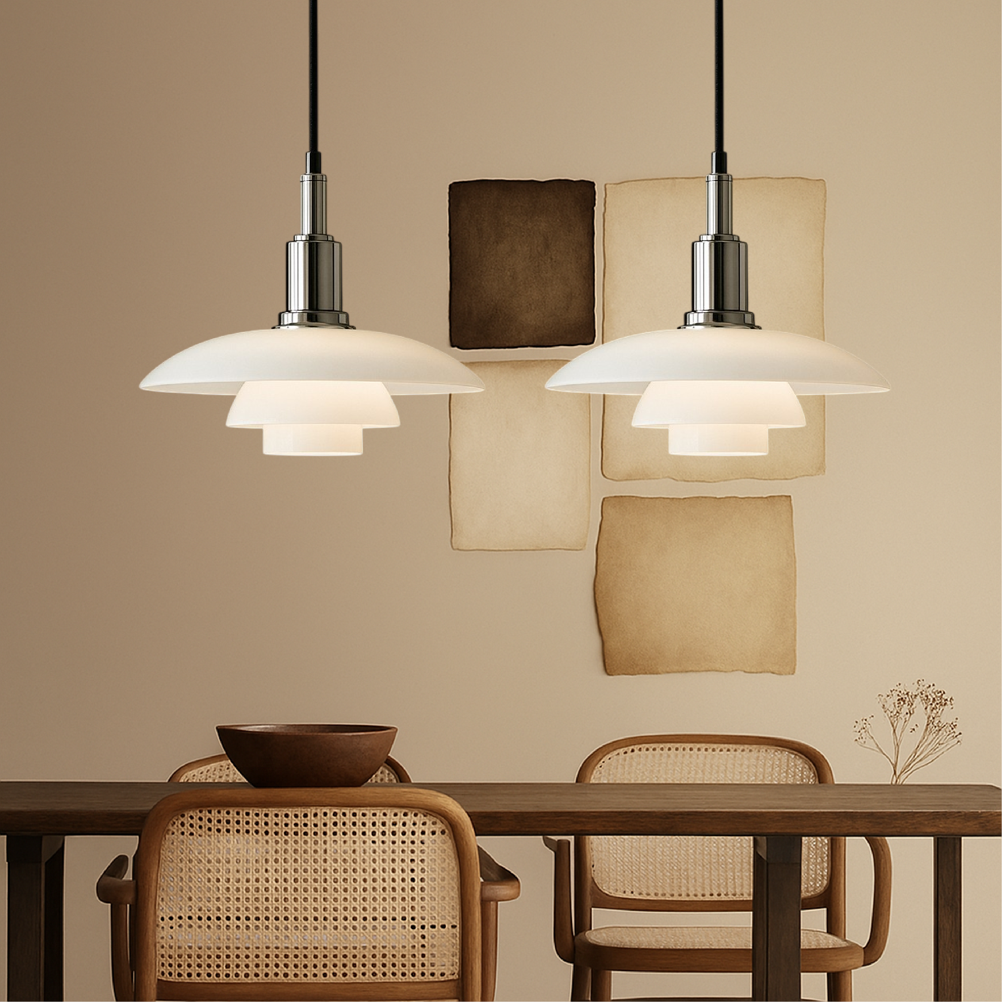 2/3 Head Danish Design Pendant Lamp