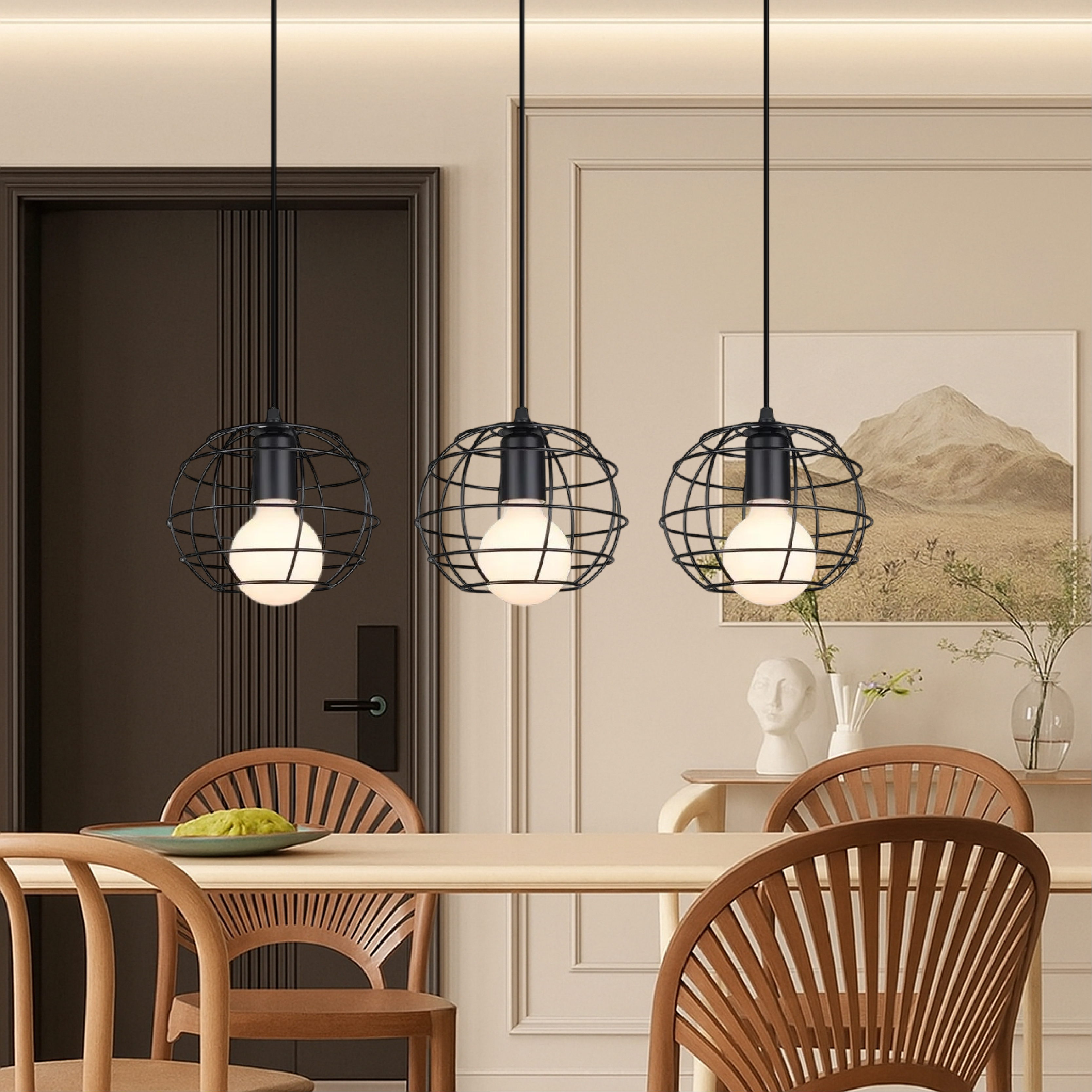 Nuo 3-Head Pendant Dining Table Lamp