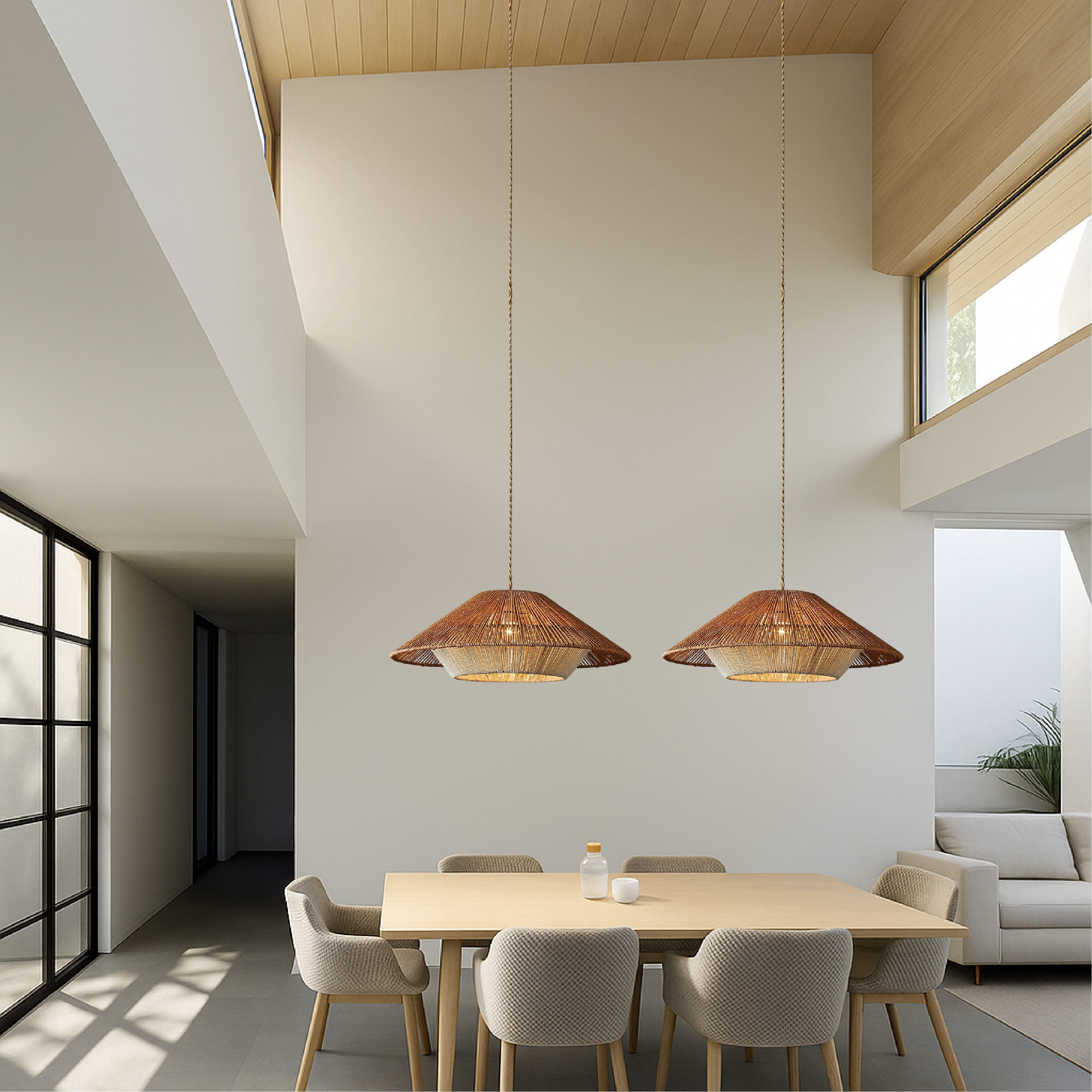 Woven Bamboo Pendant Lamp