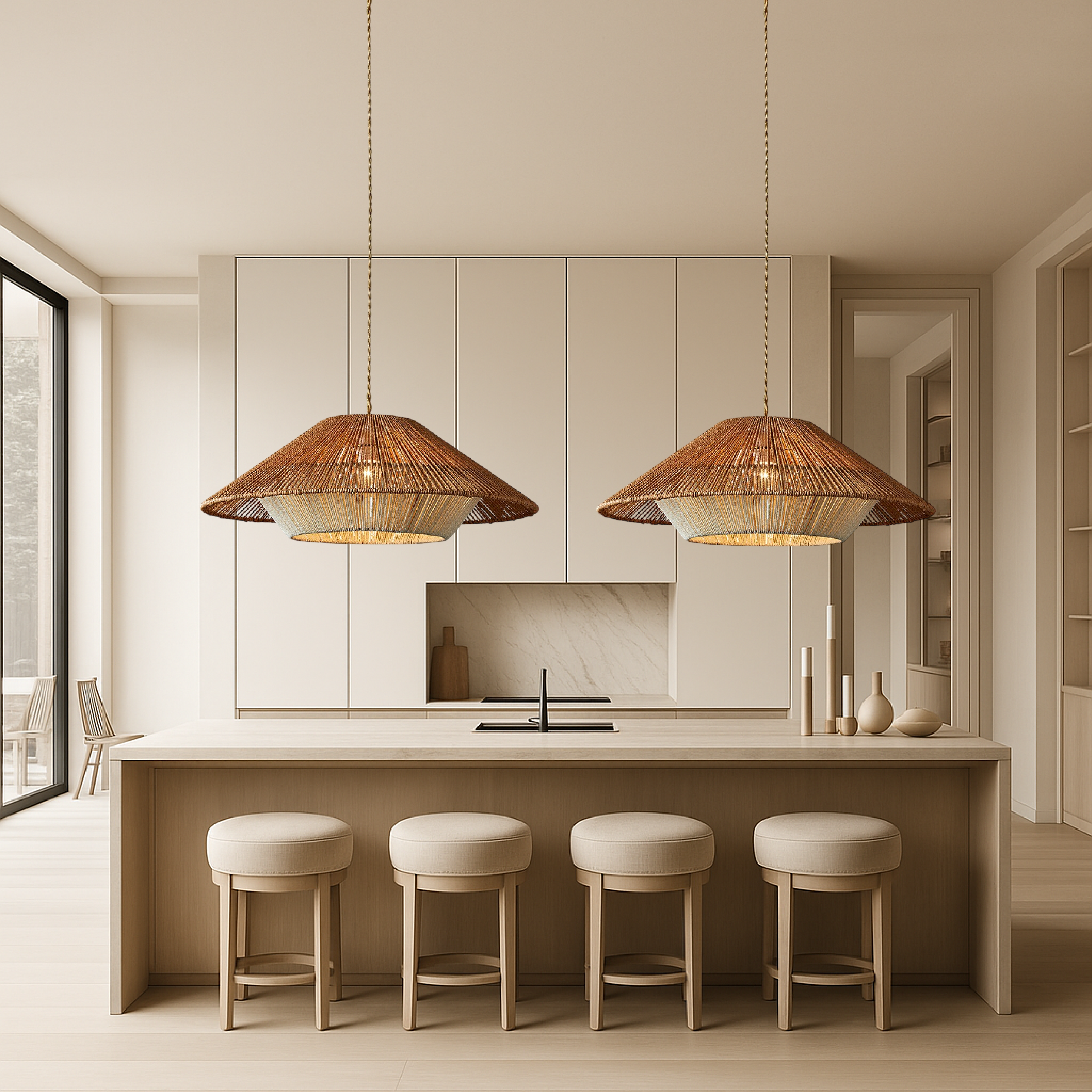 Woven Bamboo Pendant Lamp