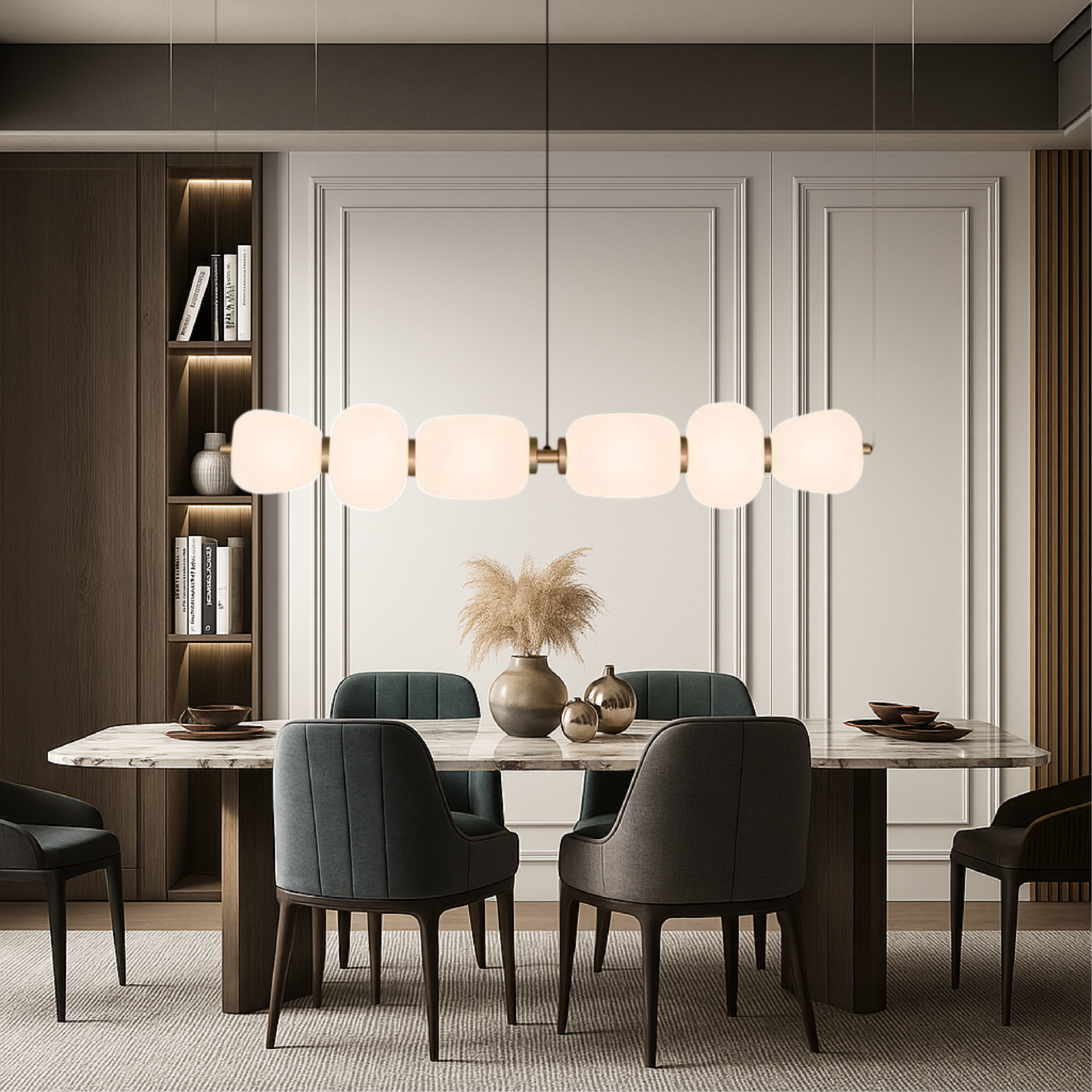 White glass light bar