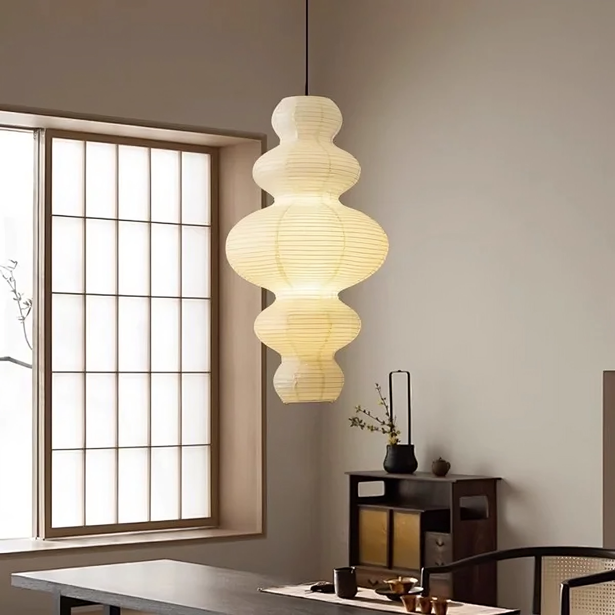Multilayer rice paper hanging lamp