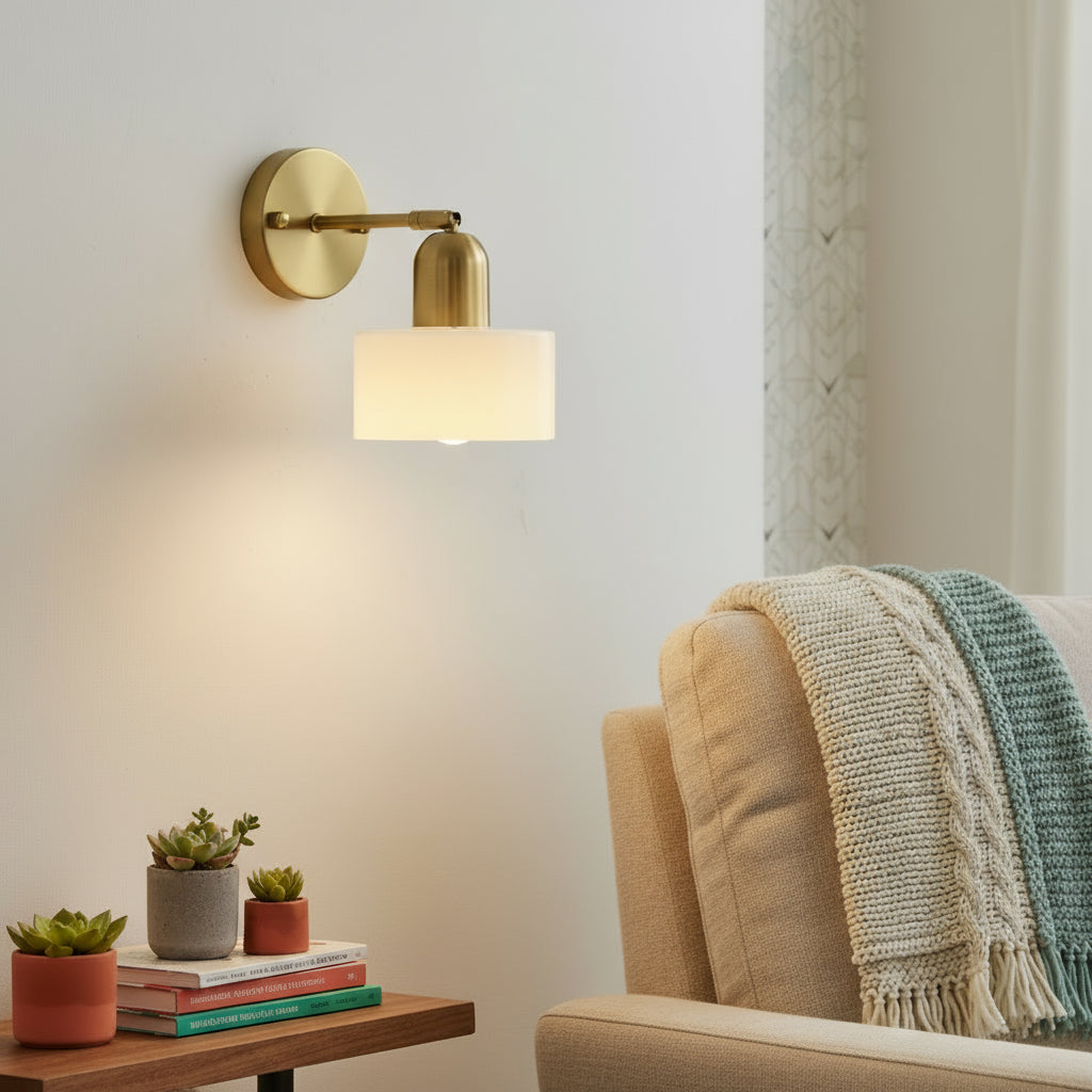 Bauhaus Colored Glass Wall Light