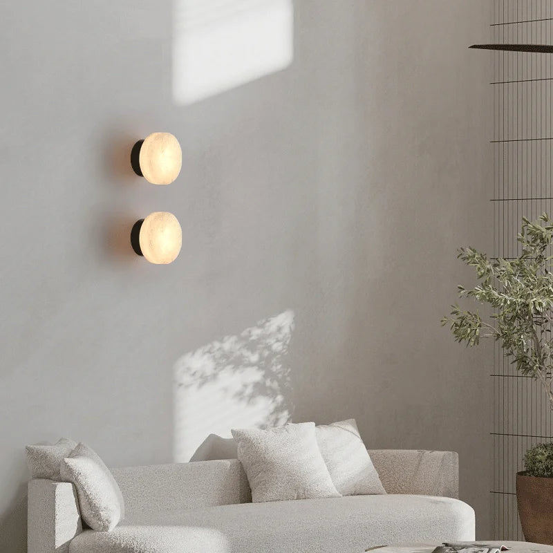 Marble wall sconce