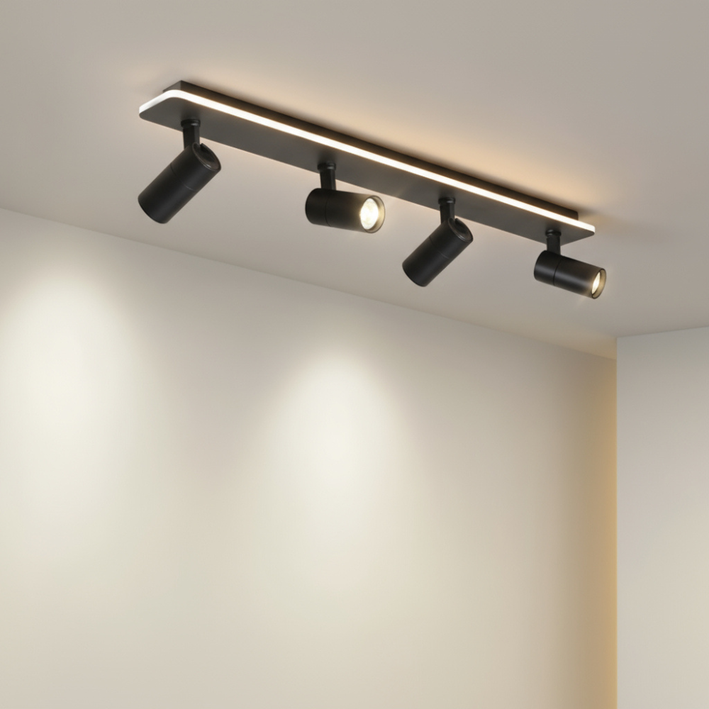 Multiple spot ceiling light