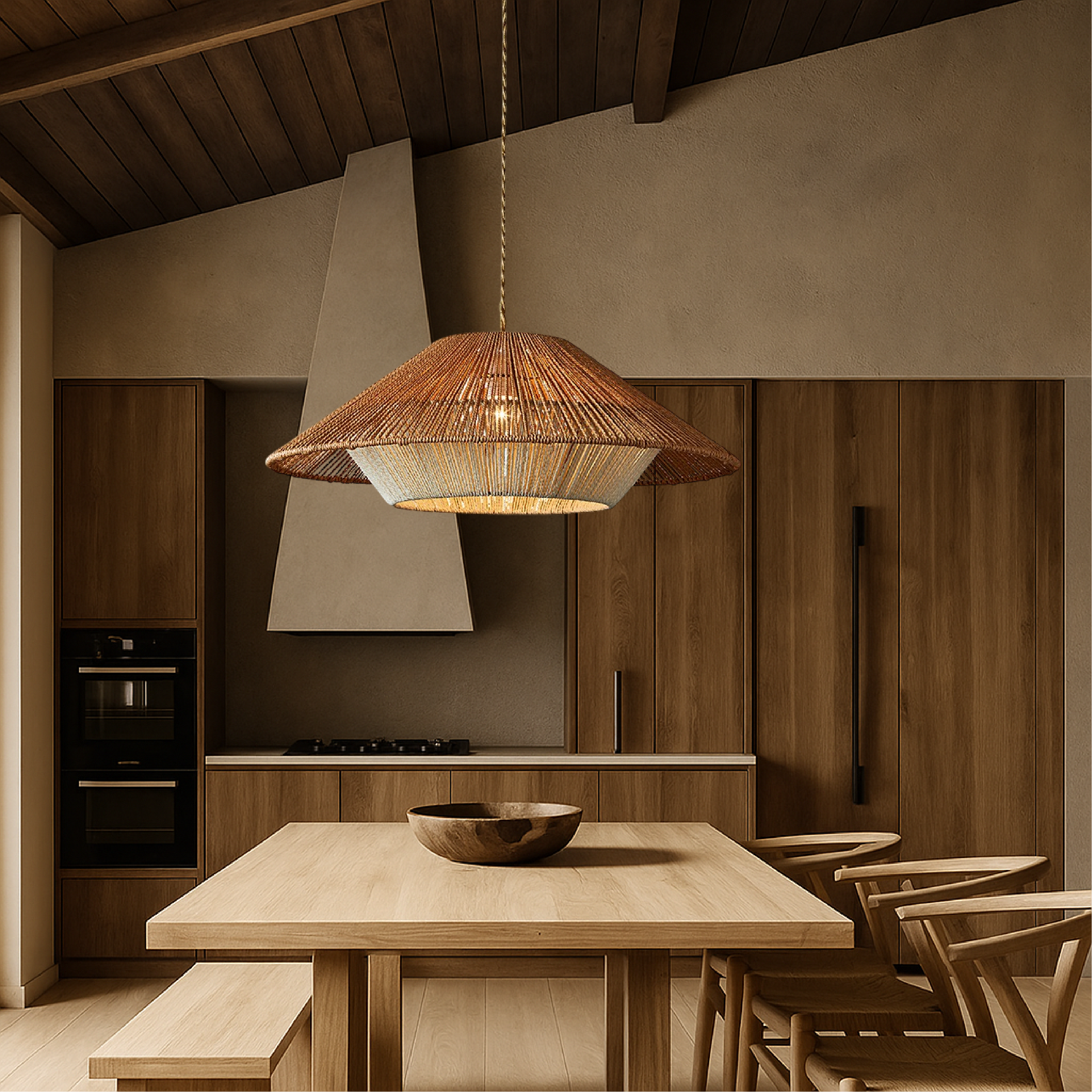 Woven Bamboo Pendant Lamp
