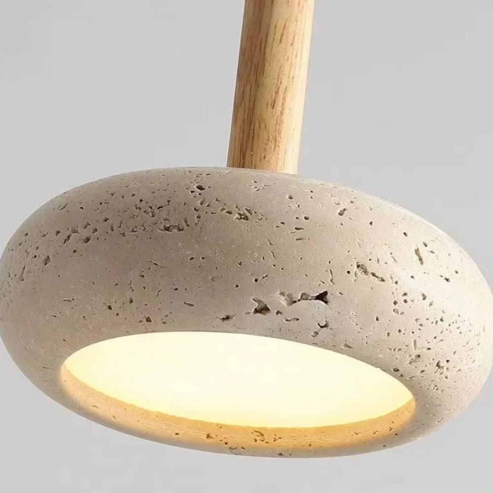 Travertine pendant light