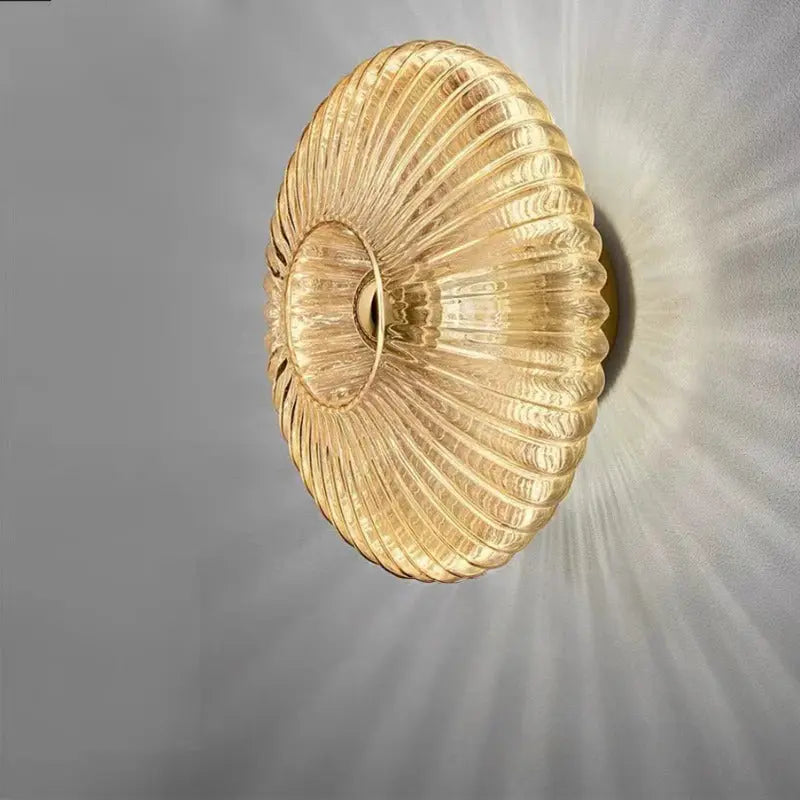 Applique Murale Verre Design Élégant - LumièreLux, éclairage intérieur raffiné en Cognac