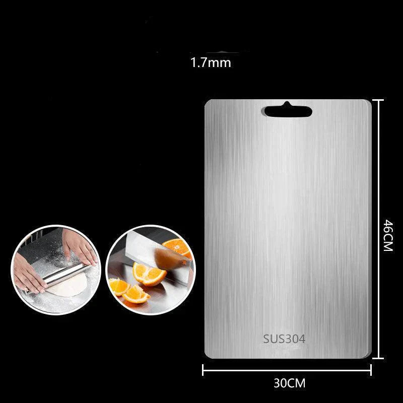 Planche à Découper en Titane - Couleur Argent Brillant | Surface de Découpe Précise et Hygiénique