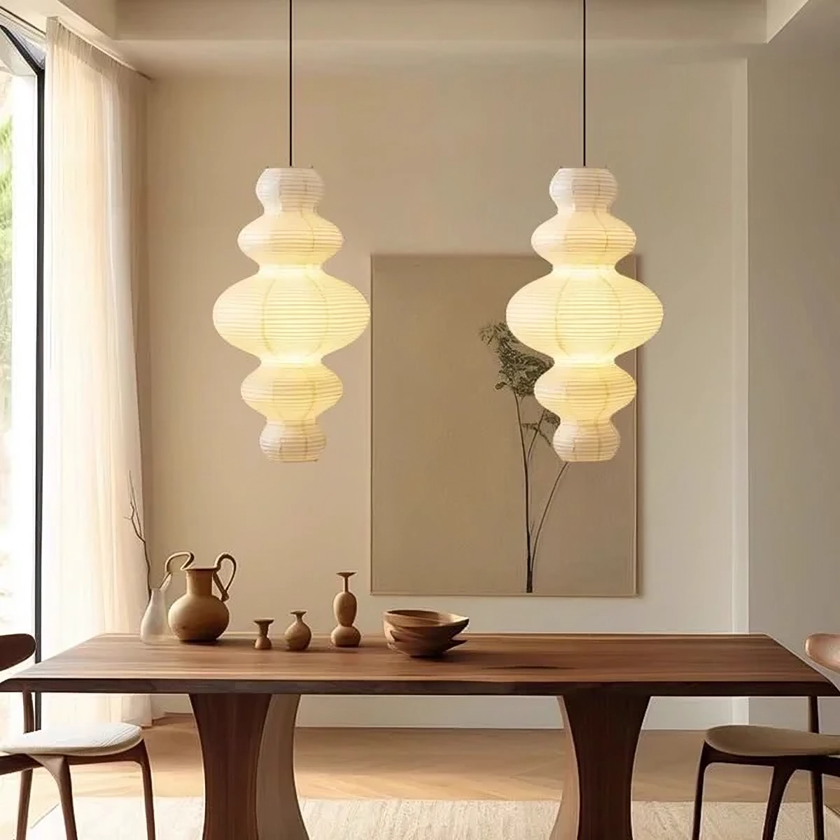 Multilayer rice paper hanging lamp