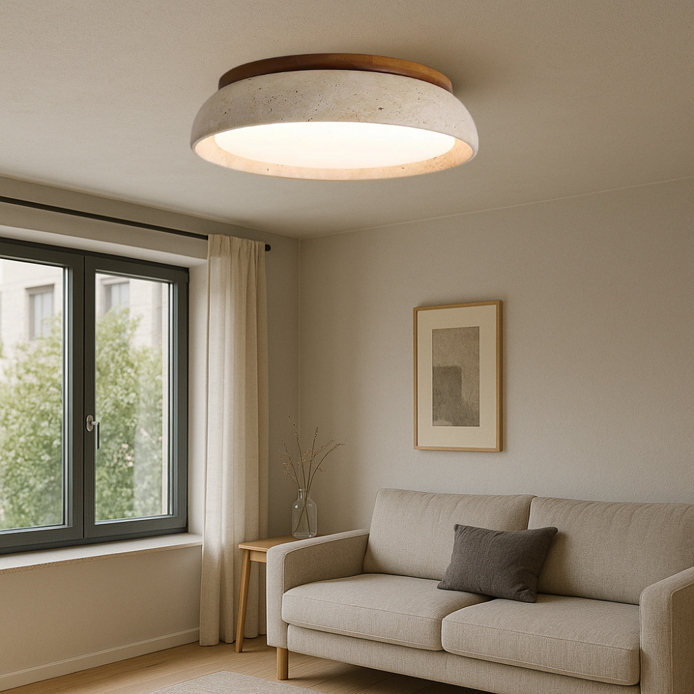 Travertine Ceiling Light Piedra