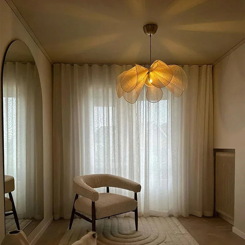 Vintage fabric pendant lamp