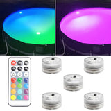 5 Rechargeable Submersible Lamps with Remote Control - Pool Bathtub Spa and Decoration