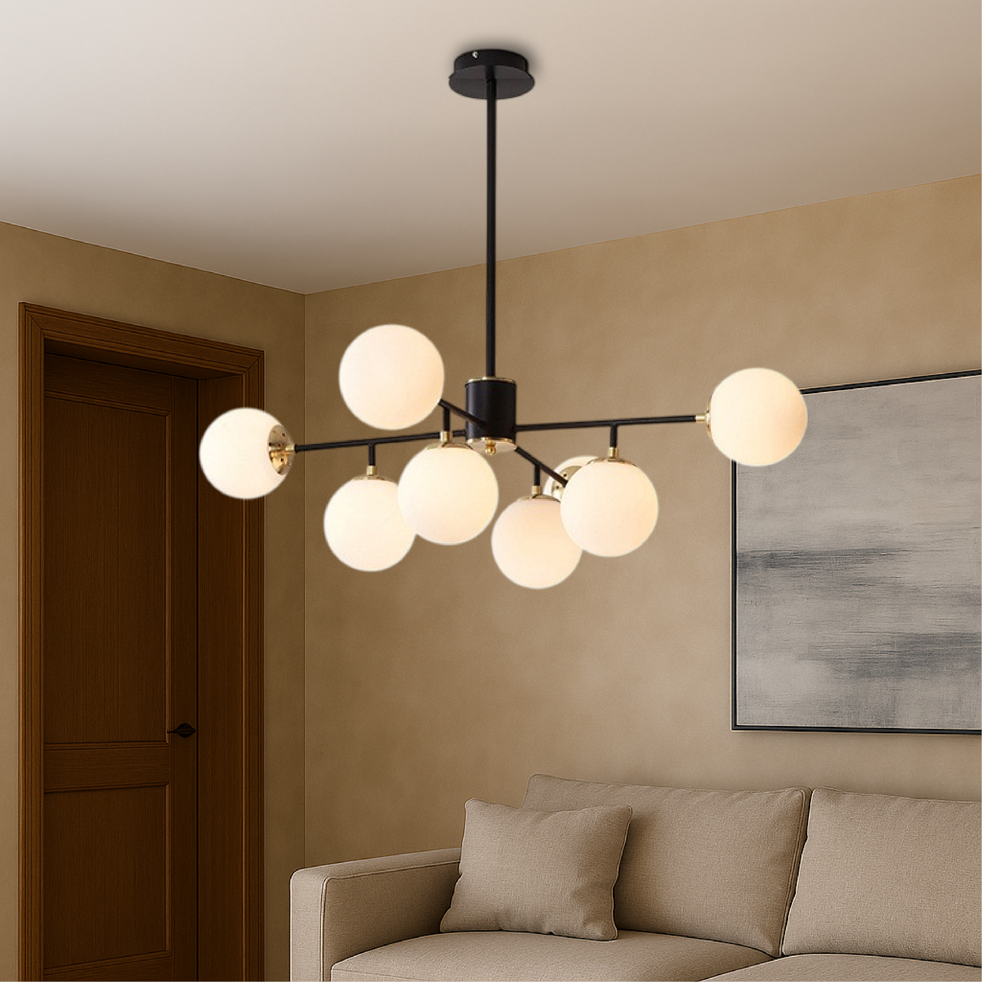 Nordic glass chandelier