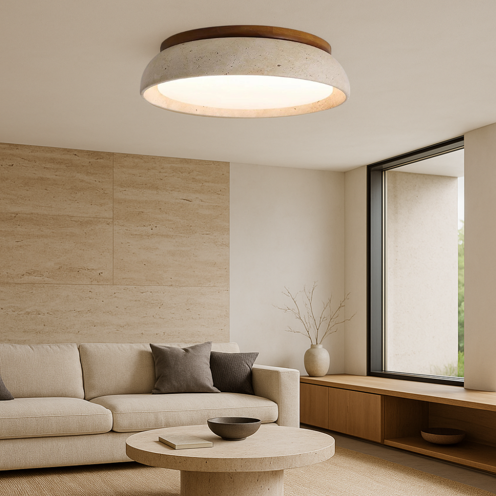 Travertine Ceiling Light Piedra