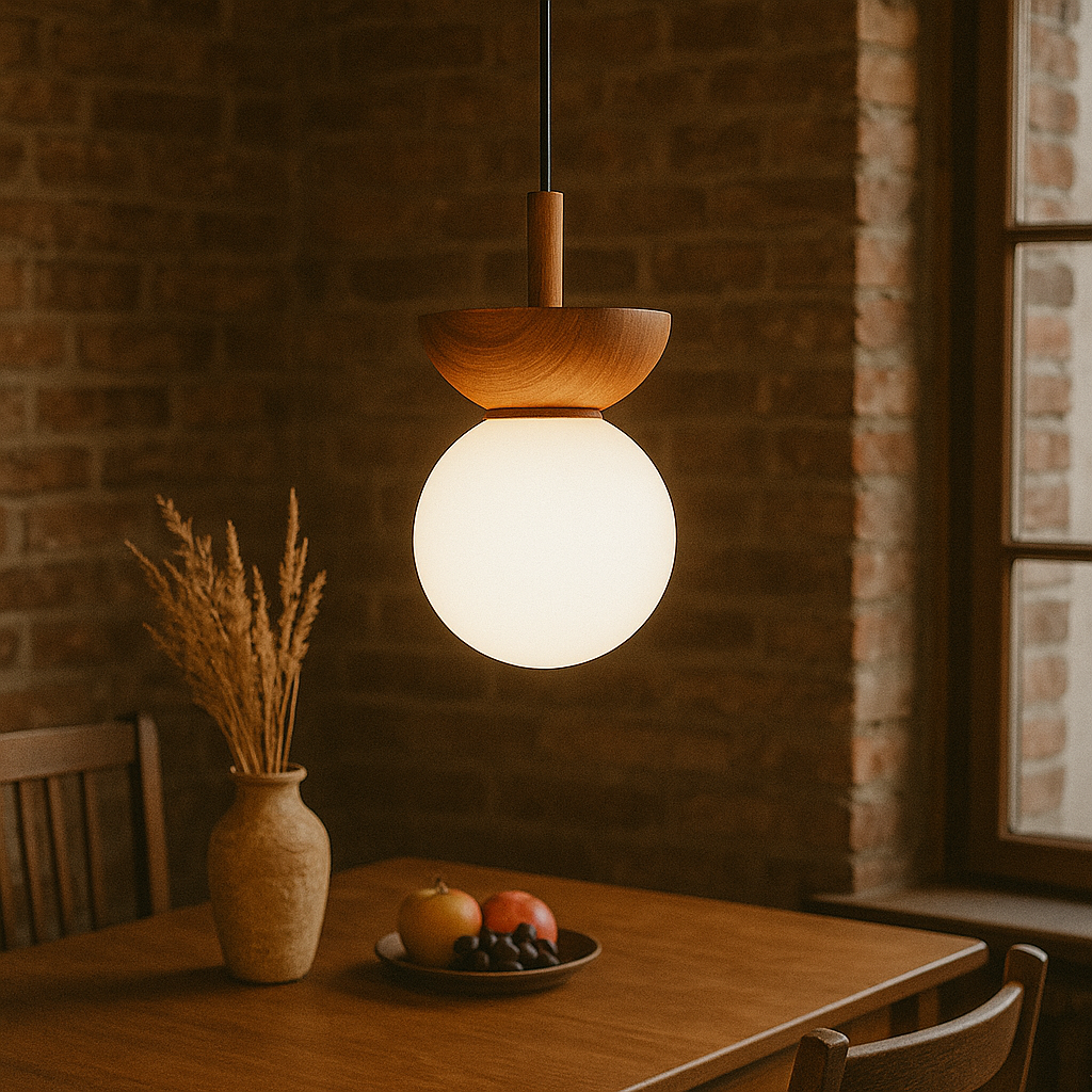 Japandi Hanging Lamp - Natural Look