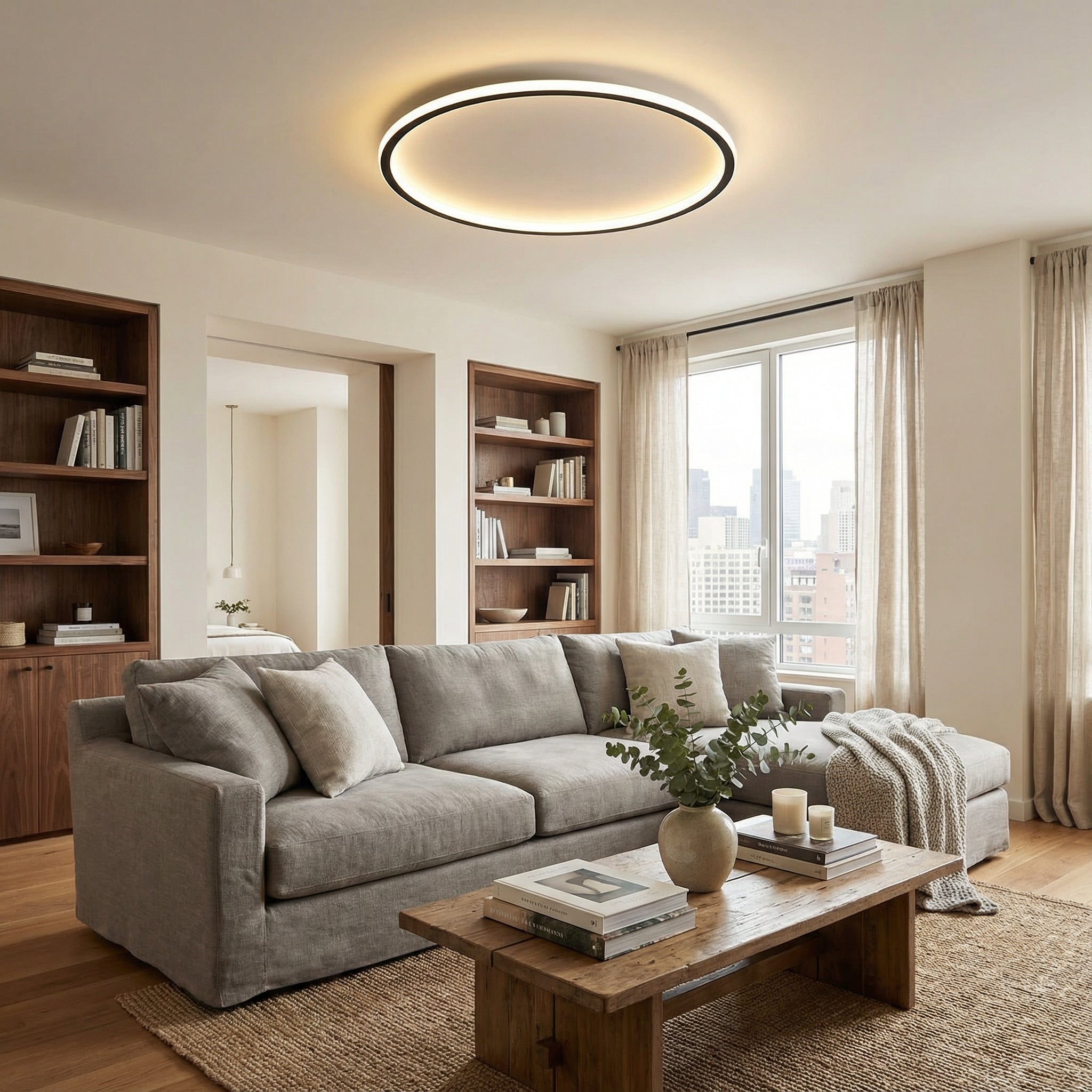 Mysaglobe Scandinavian round ceiling light
