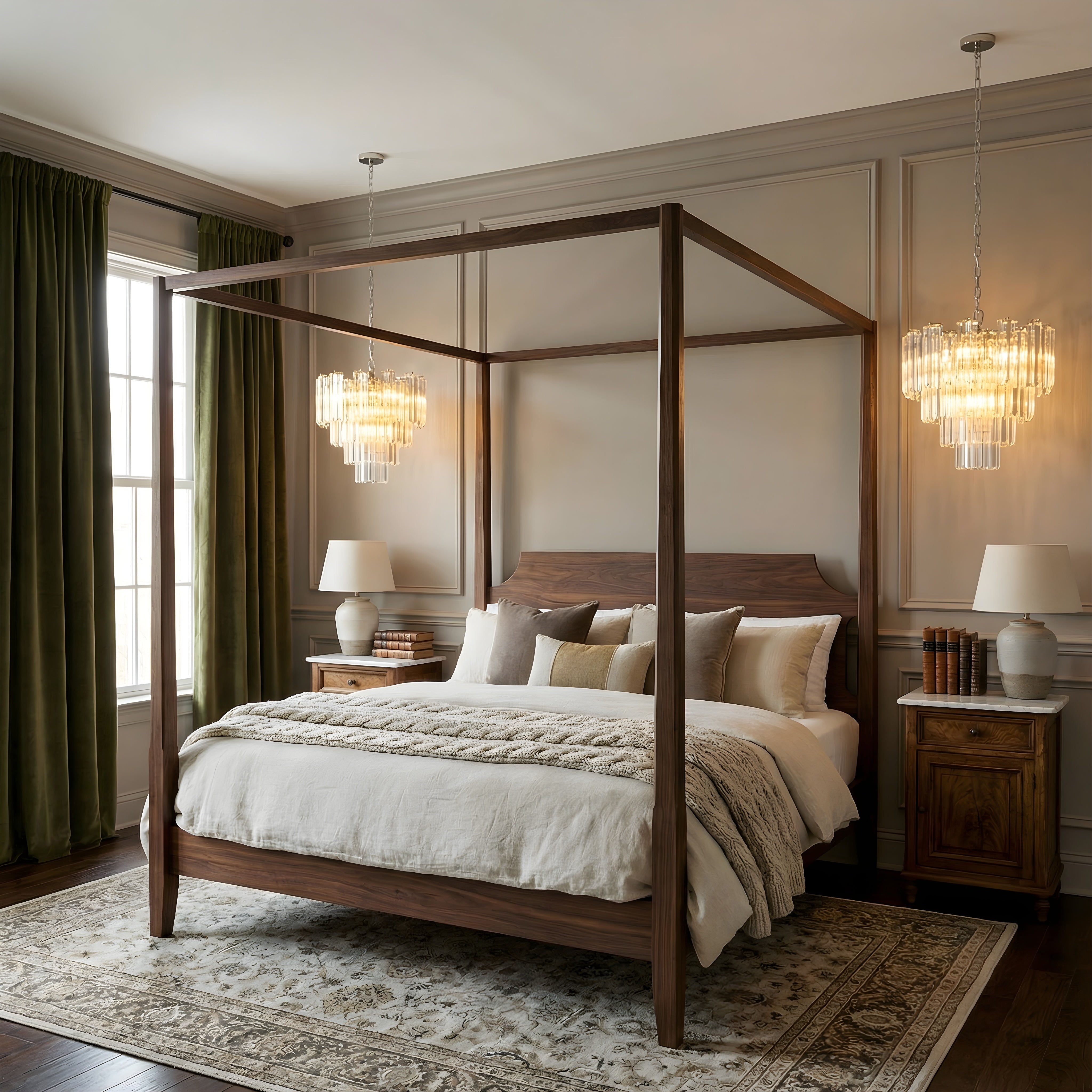 French glass chandelier