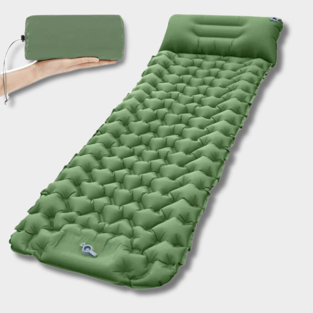 Matelas Gonflable AirLite Orange Confortable Ergonomie Camping Compact Léger dog