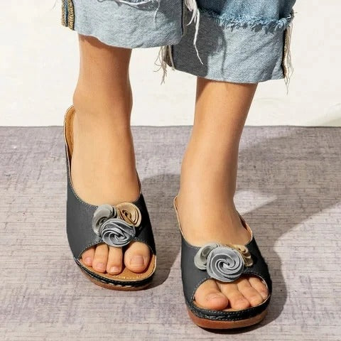 Sandales d'été florale en polyester léger et confortable travel bottle leak-p