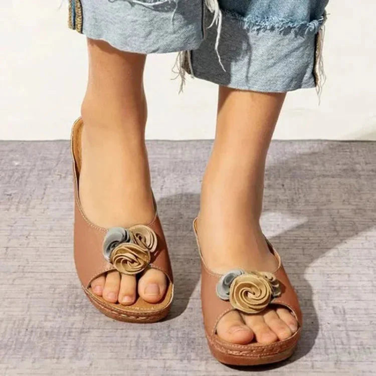 Sandales d'été florale braun ajustables et confortables travel bottle leak-pr