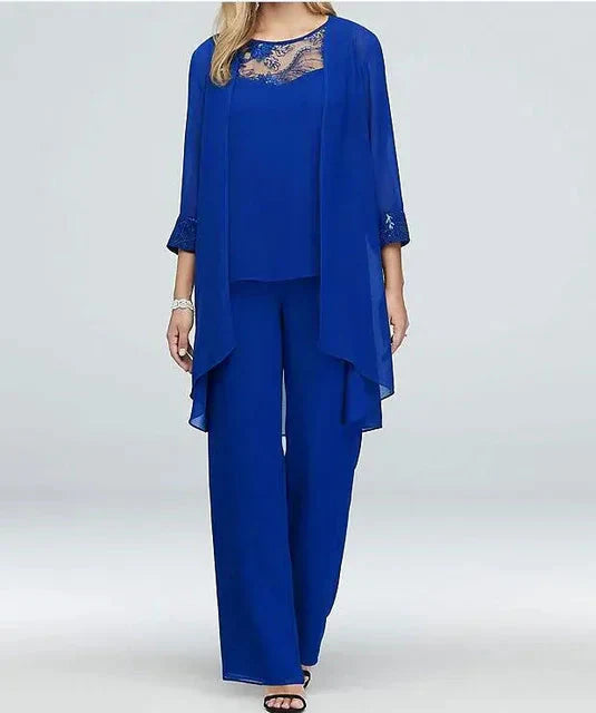 Ensemble Trois Pièces Ultime Amelia Bleu | Choix de Couleurs Élégantes - Must-have Garde-Robe