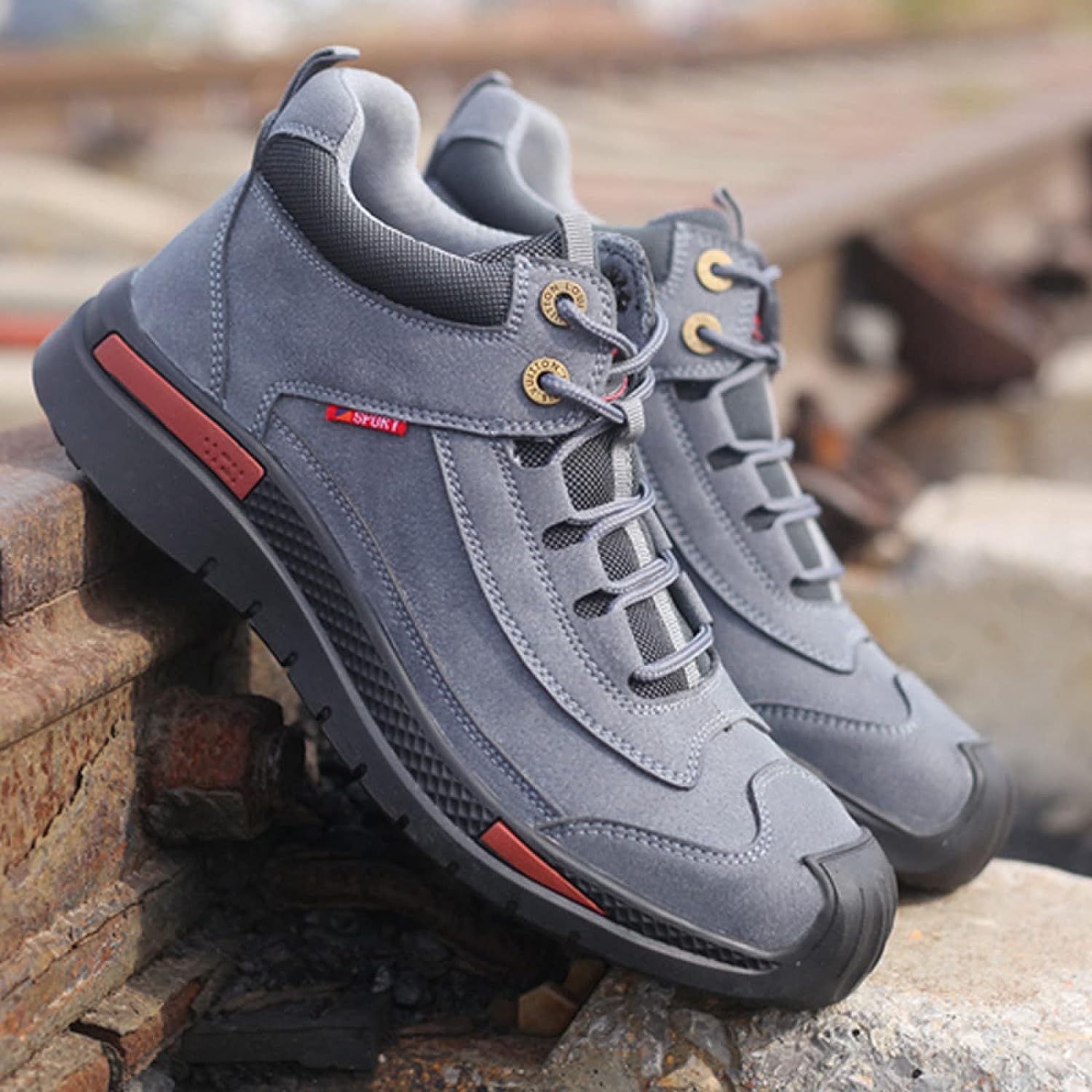 Chaussures Imperméables Avancées Arnauld Gris pour hommes, confortables et sécurisées, design élégant et léger, protection optimale