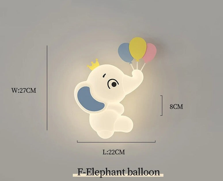 Applique Murale Éléphant Montgolfière - Décoration Originale et Moderne trave