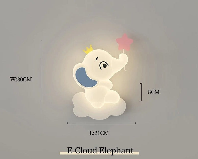 Applique Murale Éléphant Nuage - Lumière Douce et Relaxante dog travel bottle lea