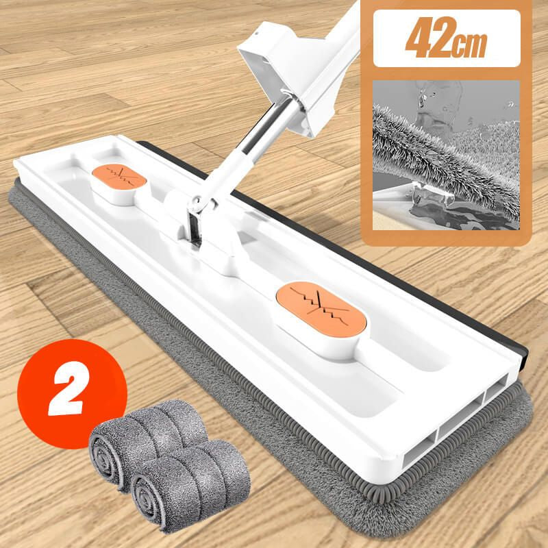 Balai plat microfibre mains libres pour nettoyage efficace et polyvalent trav