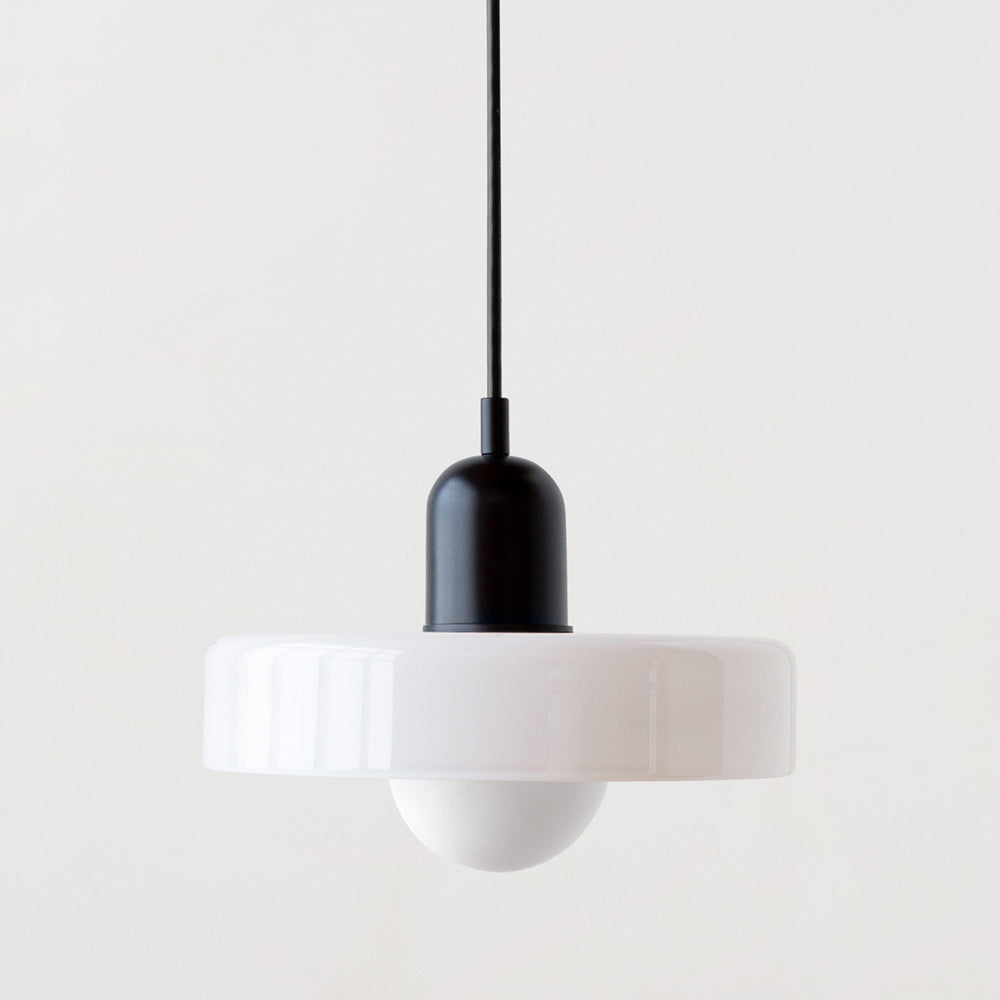Bauhaus pendant lamp in colored glass