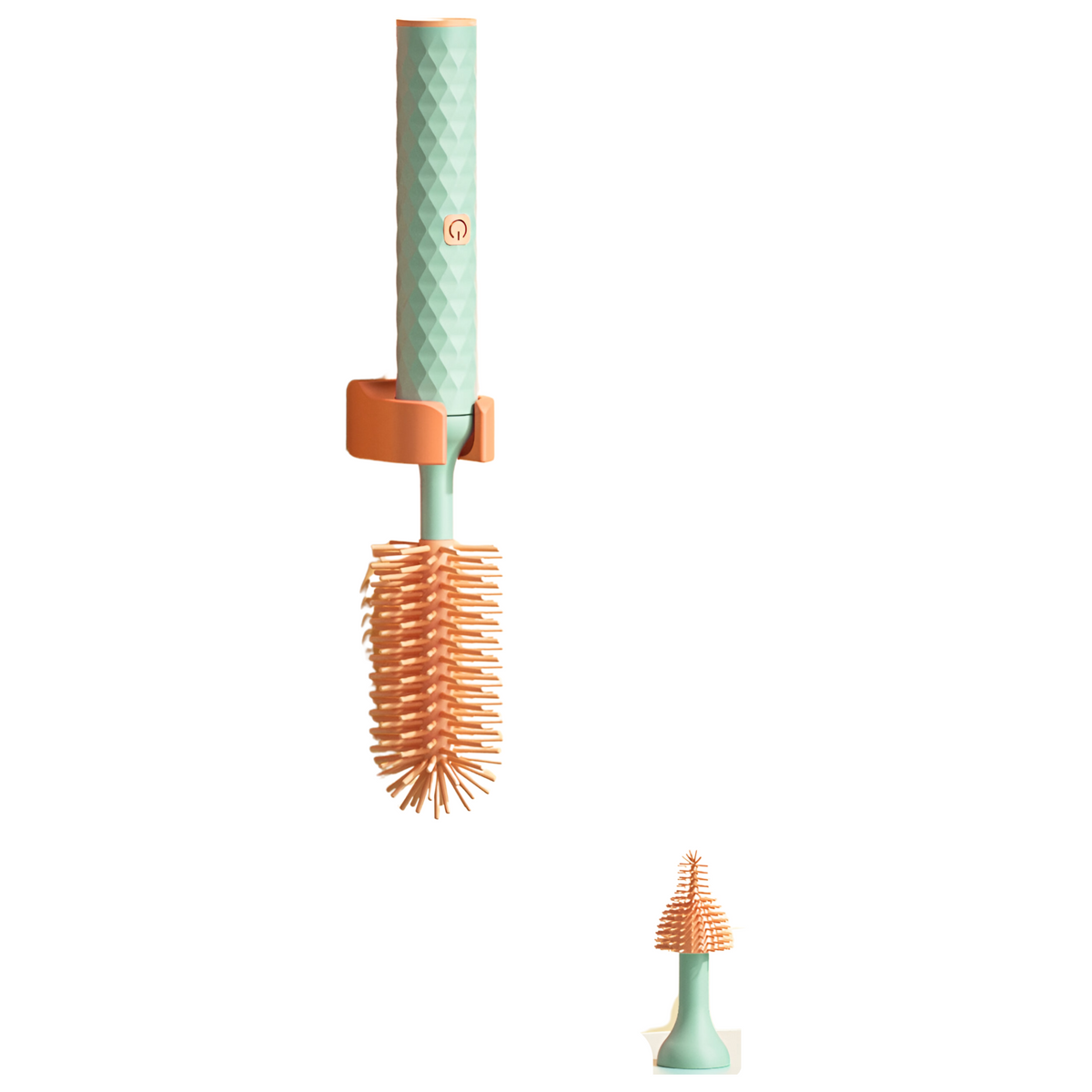 Brosse à bouteille électrique en silicone Bleu - Nettoyage doux pour biberons propres