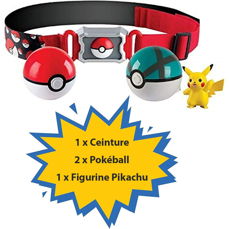 Ceinture Pokémon Clip'N' Go avec Poké Ball et Pikachu - Clip de fixation pratique