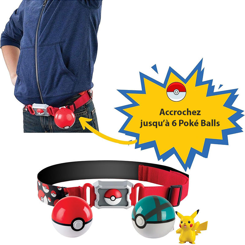 Ceinture Pokémon Clip'N' Go avec Poké Ball et Pikachu - Système de transport efficace