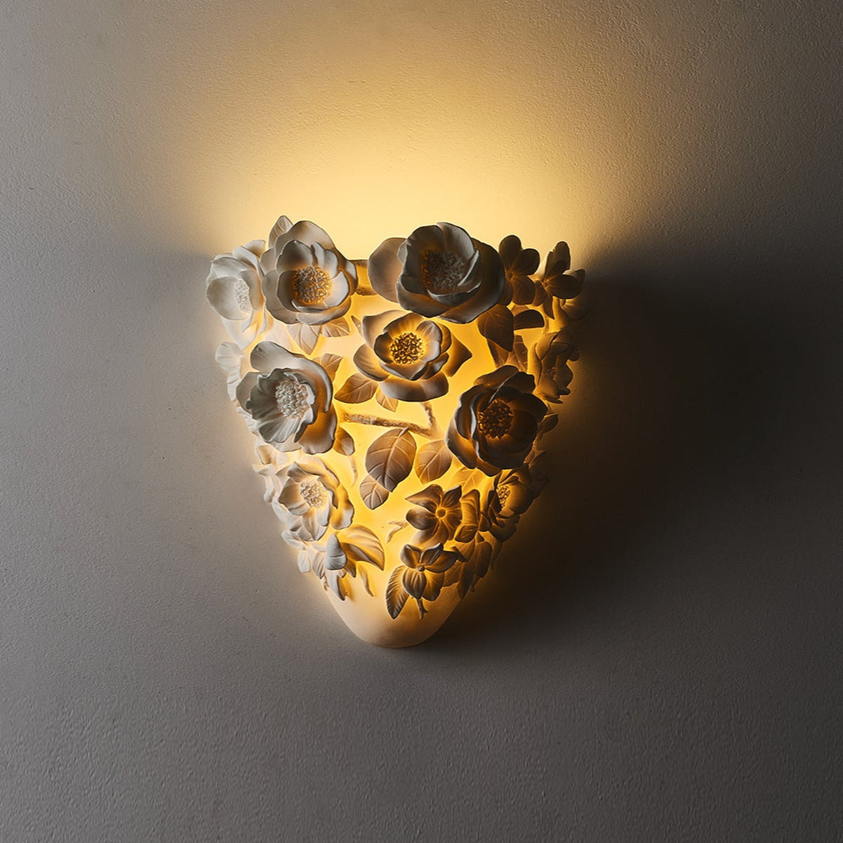 Ceramic Flower Wall Lamp