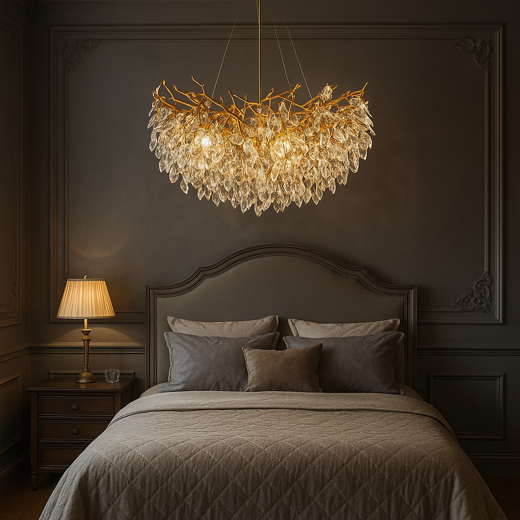 Round crystal chandelier