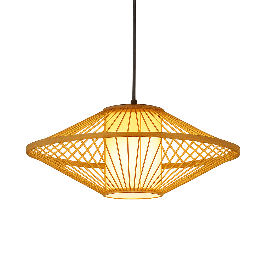 Japanese bamboo pendant lamp