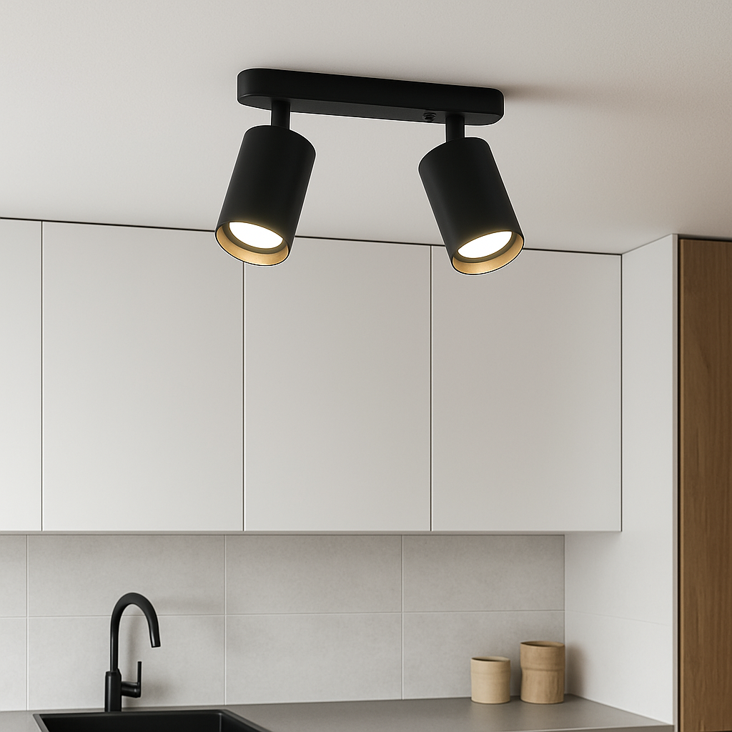 2-Head Rotating Ceiling Light