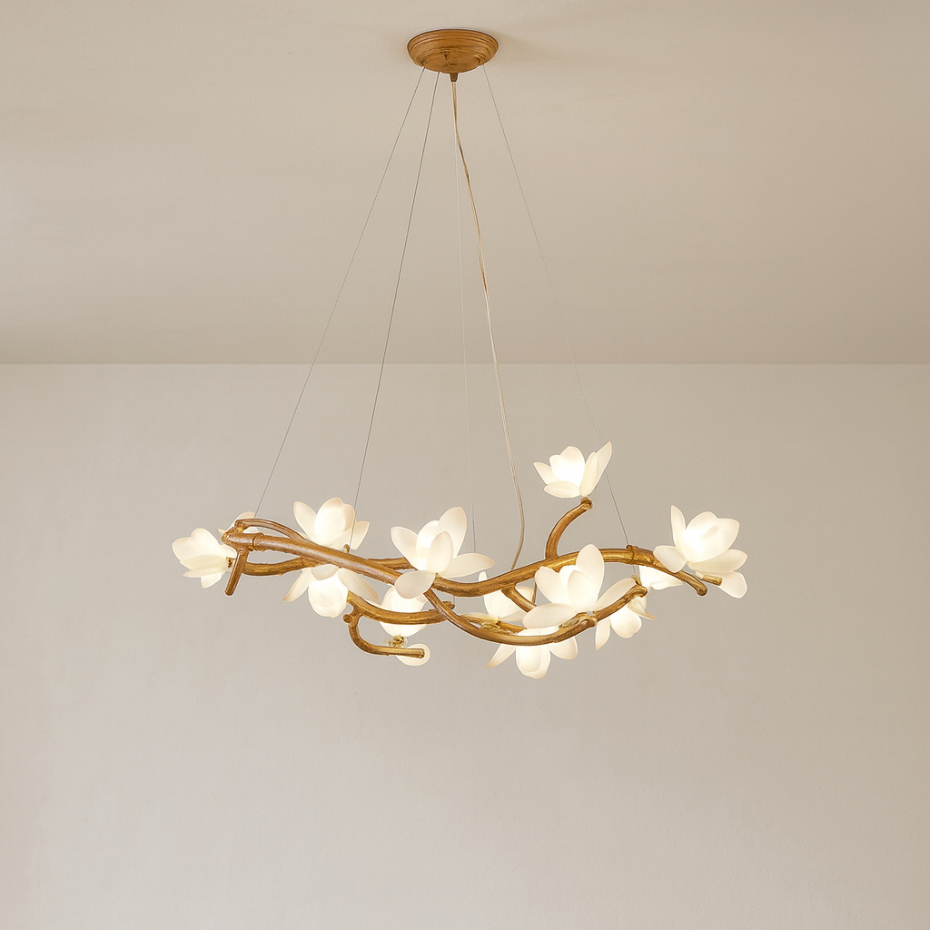 Tree branch-shaped chandelier