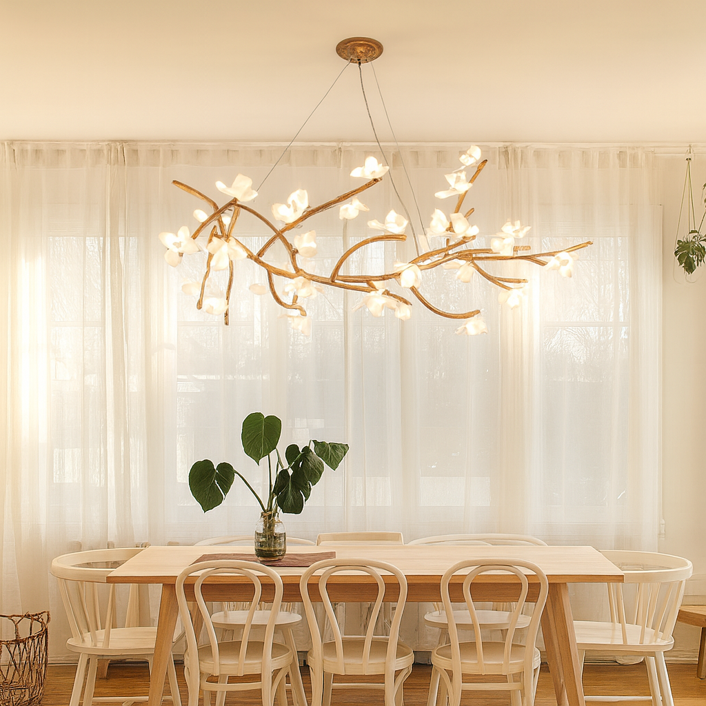 Tree branch-shaped chandelier